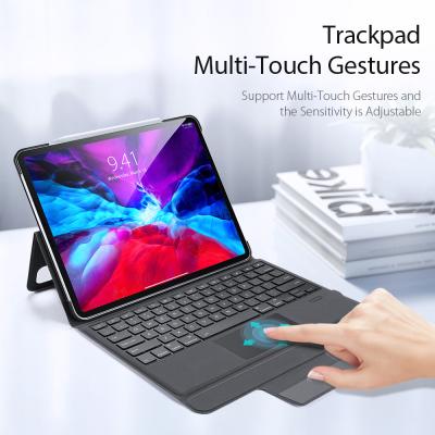 China BT Wireless Keyboard Case For iPad Pro 12.9 2020 Full Cover Auto Sleep Wake Up Keyboard Case With TouchPad for sale