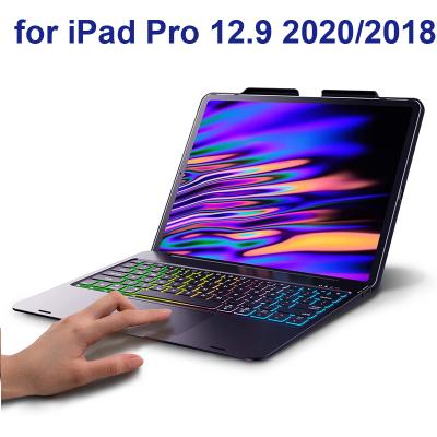 China Wireless Trackpad Keyboard Case For iPad Pro 12.9 4th Generation / 2020 Inch 3rd Generation , iPad Pro 12.9 Case Wireless With Pencil Holder for sale