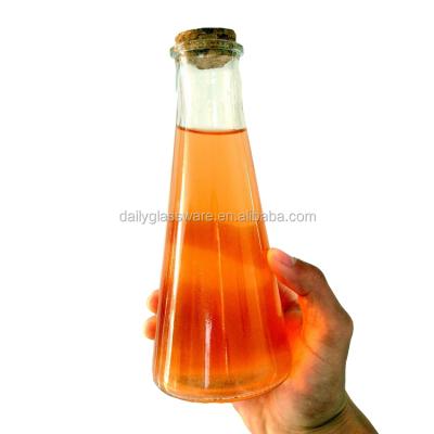 China 350ml Beverage Empty Triangle Glass Beverage Bottles for sale