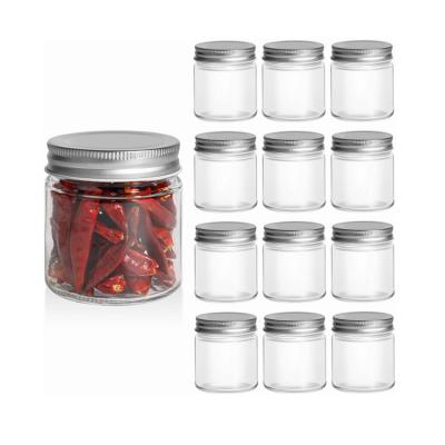 China Kitchen Mason Glass Canning Jars 8oz 250ml With Regular Airtight Metal Lids for sale