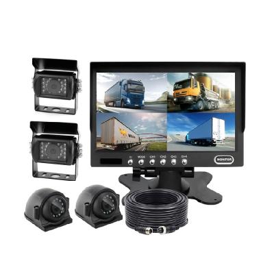 China Great Quality 7 Inch 4CH Car Camera Waterproof Infrared Backup System for sale