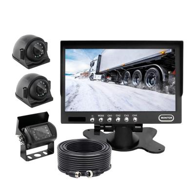 China Waterproof 7 inch 3CH 1080P TFT LCD monitor car&vehicle rear view camera system,truck bus car rear view system for sale