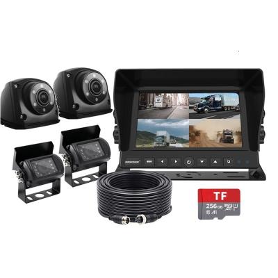 China Waterproof 7 Inch 4CH 4Pcs 720P Camera Bus Surveillance Truck Rear View Camera Backup System For Car for sale