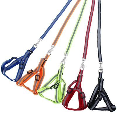 China Back Type Pet Traction Rope Dog Service Durable Nylon Reflective Chest OEM Reflective Leash for sale