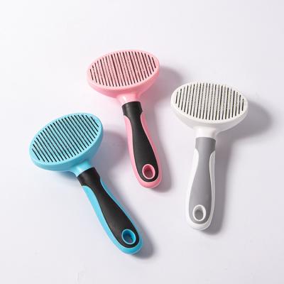 China One-Click Viable Hair Removal Comb Pet Self-Cleaning Comb Remove Broken Hair Comb Dog Cat Dog Cleaning Floating Beauty Brush for sale