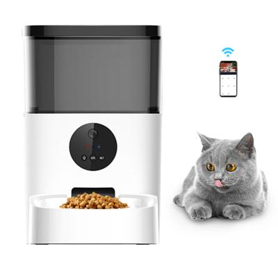 China Cat Pet Food Feeder Electric Dog Wifi Auto Automatic Smart App Automatic Pet Video Large Pet Feeder For Dog With Camera for sale