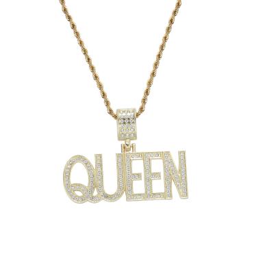 China Hip Hop Alloy Hip Hop Queen Necklace Couples DIY Accessories Pendant Sweater Chain Accessories for sale