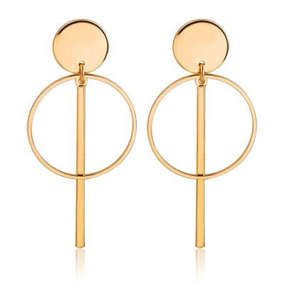 China New HipHop Ladies Charm Earrings Tassel Jewelry Wholesale Long Hollow Stud Earrings for sale