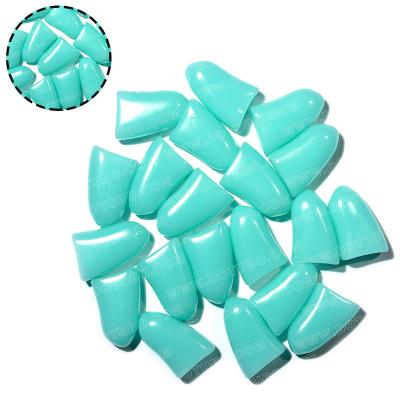 China New 100PCS Amazon Fashionable Turquoise Color Soft Dog Nail Covers Dog Claw Hats Dog Nail Protector With Free Adhesive 6 Sizes for sale