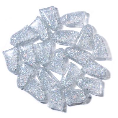 China Viable New Color Silver Laser Dog Nail Covers Pet Claw Protector Variety Color Available With Free Adhesive Glue 6 Sizes for sale