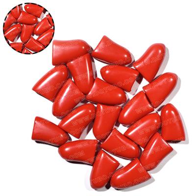 China Amazon 100PCS New Viable Fashion Red Color Colorful Soft Dog Nail Covers Dog Claw Hats Pet Nail Protector With Free Adhesive 6 Sizes for sale