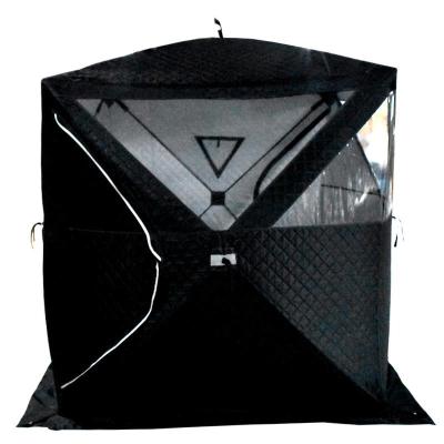 China D9mm Fiberglass OEM Winter Icicle Fishing Portable Insulated Cotton Pitched Sauna Outdoor Camping Tent With Stove Hole for sale