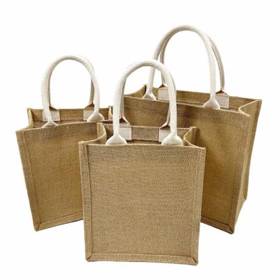 China Popular Choice Jute Handled High Quality And Good Prices Jute Bags Advanced Jute Tote Bags for sale