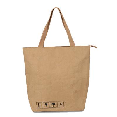 China Handled Recommend Wholesale Popular Dupont Lunch Paper Bag Soft Paper Tote Bag for sale