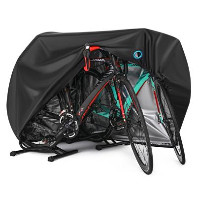 China Mountain Bikes Factory Bicycle Cover For 2 Or 3 Bike Outdoor Protective Bag Dust Wind UV Proof With Keyhole For Mountain Electric Bike for sale