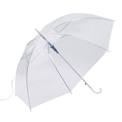 China 190T Nylon Transparent Clear PVC Umbrella Cheap Promotional Umbrellas for sale