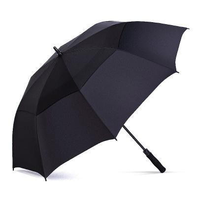 China Large Auto Open Golf Umbrella Used In Golfing Very Good Wind And Rain Proof Upright Umbrella for sale