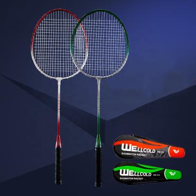 China Eastic & Good Supplier Durable Custom Printed Alloy Badminton Racket Top Original With Colors Available for sale