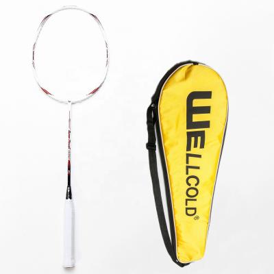 China Eastic & Durable Badminton Rackets , Durablewellcold Carbon Badminton Racket High Tension For Players PU for sale