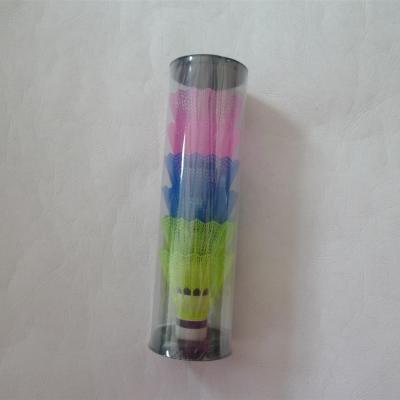 China Hot sales wellcold sandwich cork best quality 3 colors shuttlecock badminton plastic cheap shuttlecock for sale