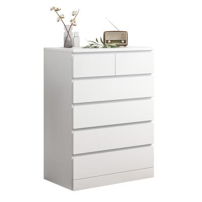 China 2021 Hot Selling Adjustable Drawer Storage Cabinet Modern Furniture High Capacity Storage Chest With 3/4/6 Drawers Nightstands White for sale