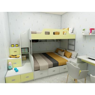 China Storage factory direct high quality space-saving children's attic twin bunk bed with desk bunk bed children for sale