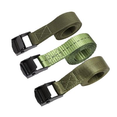 China Polyester Custom 1 Inch 25mm Straps Cargo Cam Buckle Black Link Rachet Down Lashing Strap Cargo Lash Luggage Nylon Bag Belt Metal Buckle for sale