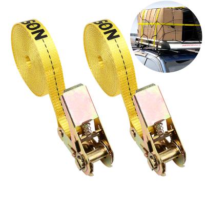 China Cargo Control Customized Logo 25mm Endless Ratchet Strap Ratchet Lashing Strap Link Down Straps for sale