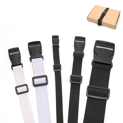 China Custom Logo Nylon Strap Elastic With Heavy Duty Buckle Webbing Luggage Straps Utility Strap For Outdoor Sports for sale