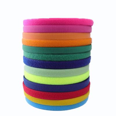 China Self Adhesive Nylon Polyester Hook And Loop Rolls Rolls Colored White Black Colored Natural Fastener Tape for sale