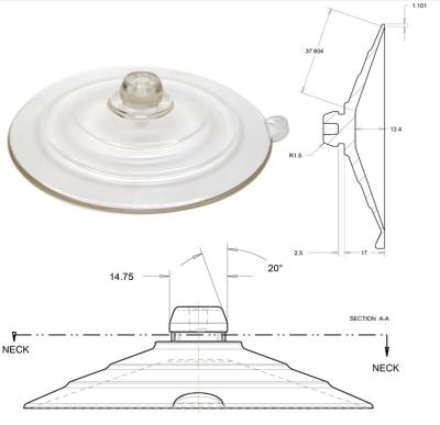 China ABS PVC Silicone Plastic PVC Heavy Duty Clear Suction Glass Cups for sale