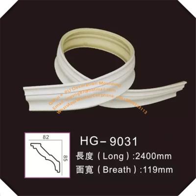 China Modern Building Material Polyurethane PU Cornice Molding Decorative Flexible Wire for sale