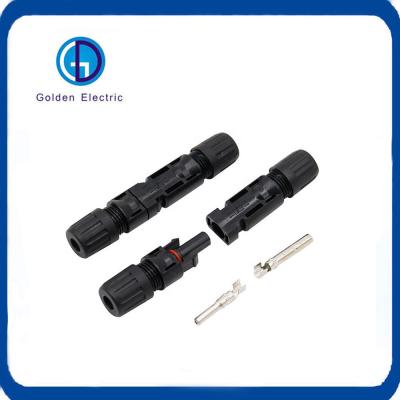 China 30A Rated Waterproof Adaptor Male/Female DC 1000V Mc4 Solar Connector PV Cable Connector for sale