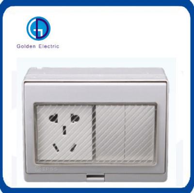 China Supply 13A 2gang Switch 1gang Socket With Switch PC Panel and Copper Silver Alloy Inside for sale