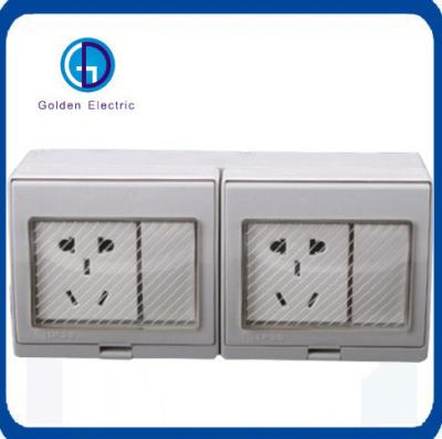 China IP55 2gang Switch 2gang Socket Waterdicht Wandschakelaar Te koop