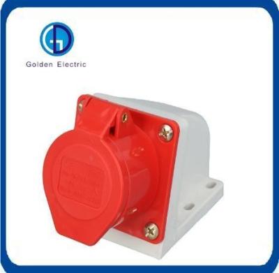 China Customized Red Plug And Socket Connectors 415V With Surface Mounted for sale