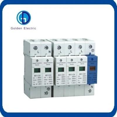 China Low Voltage Surge Protector Device DIN Rail 4P 40ka For Lightning Protection for sale