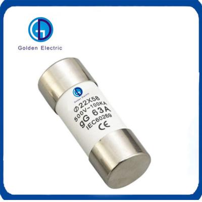 China 22X58mm 63A Fuse Link Gg Different sizes and specifications with CE TUV Certificate for sale