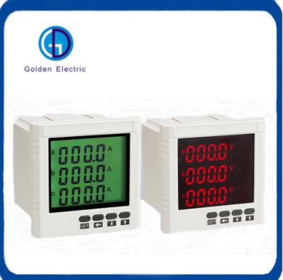 China Driefasige intelligente digitale stroommeter Multifunctioneel monitor- en regelmeter Te koop