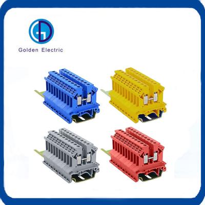 China Nylon Plastic Electric Universal UK-2.5b 24-12AWG Screw Connection DIN Rail Terminal Blocks Connector for sale