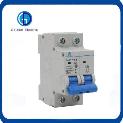 China Low Voltage Circuit Breaker MCB Dz47 AC 230/400V 16A 20A 25A 32A 63A 1P/2P/3P/4P Miniature for sale