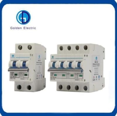 China Electric Type MCB 1p/2p/3p/4p 6A 10A 25A 63A with Rated Insulation Voltage Ui VDC 1000V for sale