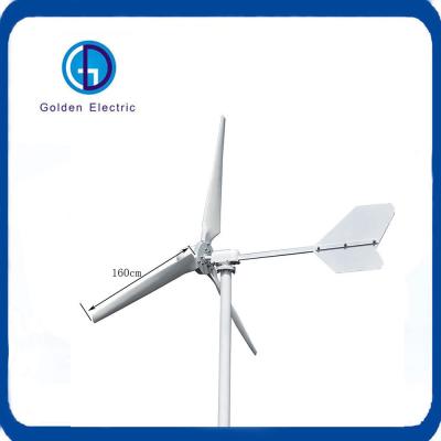 China 3 Blades Wind Turbine Generator for 1kw 2kw 3kw 5kw Power Output in AC Three Phase for sale