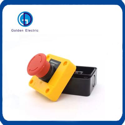 China IP65 Protection Level Single Hole Control Switch Box for Red Mushroom Head Push Button for sale