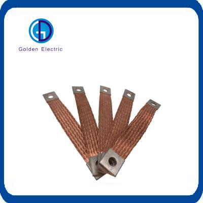 China Solar Mounting Copper Braided Flexible Jumpers Corrosion Resistant Customizable for sale