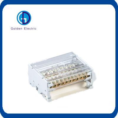 China Brass PP Terminal Block Screw 125A Connection Box Wiring Distribution Block Junction Box for sale