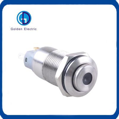 China High Head 12mm 12V Metal Momentary Switch Illuminated with Single Pole for sale