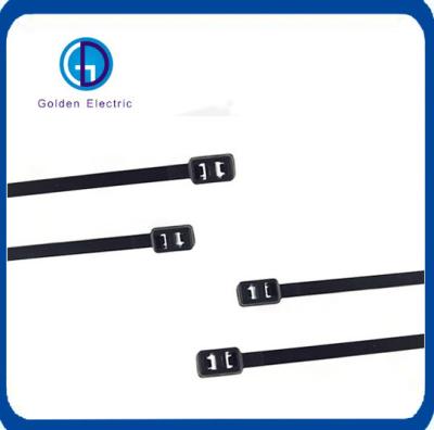 China 200mm Black White Color Customization Self-Locking Nylon Double Head Loop Cable Ties for sale