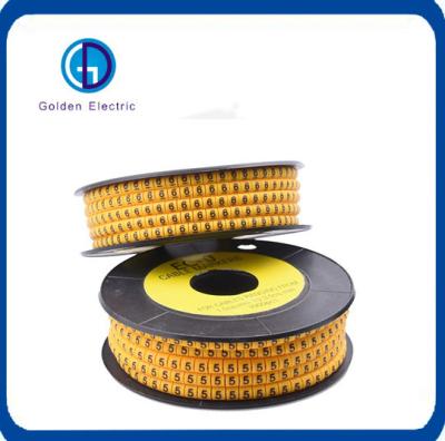 China Guaranteed Yellow PVC Cable Marker for Different Sizes and Specifications Top Sale for sale