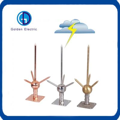 China Low Voltage Tall Tower Copper/Stainless Steel Lightning Arrester for Lightning System for sale